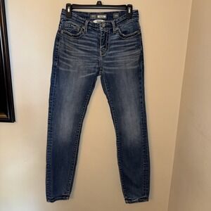 BKE Alec Skinny Jeans Men's 28R 28 X 30 Blue Faded Wash Denim Tapered Leg Casual